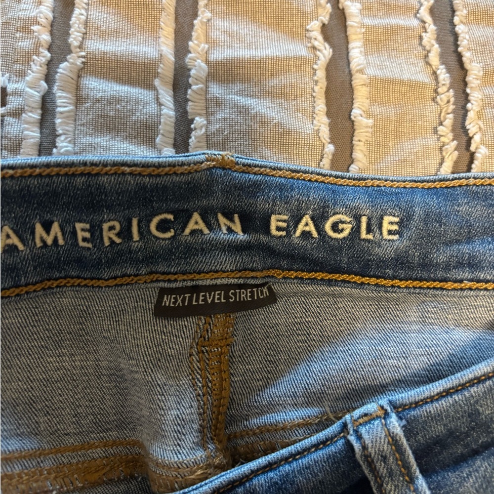 American Eagle Women’s Jeggings Classic Blue Size 10 (Next level stretch) - Picture 3 of 5